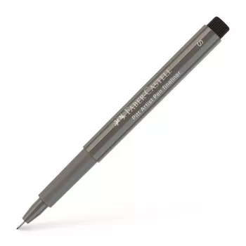 Faber-Castell PITT Artist Pen, Warm Grey IV, inchiostro pigmentato, punta a pennello, elevata resistenza alla luce, 1 penna 167073