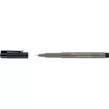 Faber-Castell PITT Artist Pen, Warm Grey IV, inchiostro pigmentato, punta a pennello, elevata resistenza alla luce, 1 penna 167073
