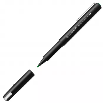STABILO Fineliner dr!ver, medium, verde, inchiostro a base d'acqua cancellabile e inodore, 1 pezzo (1089/36)
