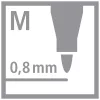 STABILO Fineliner dr!ver, medium, verde, inchiostro a base d'acqua cancellabile e inodore, 1 pezzo (1089/36)