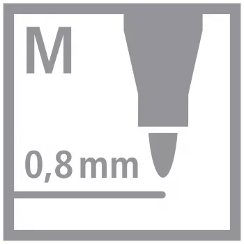 STABILO Fineliner dr!ver, medium, verde, inchiostro a base d'acqua cancellabile e inodore, 1 pezzo (1089/36)