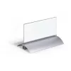 DURABLE PRESENTER DE LUXE portanome da tavolo, bifacciale, inserto 61 x 150 mm, acrilico trasparente, 2 pezzi 820119
