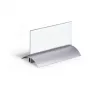 DURABLE PRESENTER DE LUXE portanome da tavolo, bifacciale, inserto 61 x 150 mm, acrilico trasparente, 2 pezzi 820119