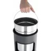 DURABLE Cestino portarifiuti in metallo 17L rotondo con posacenere, nero 333001