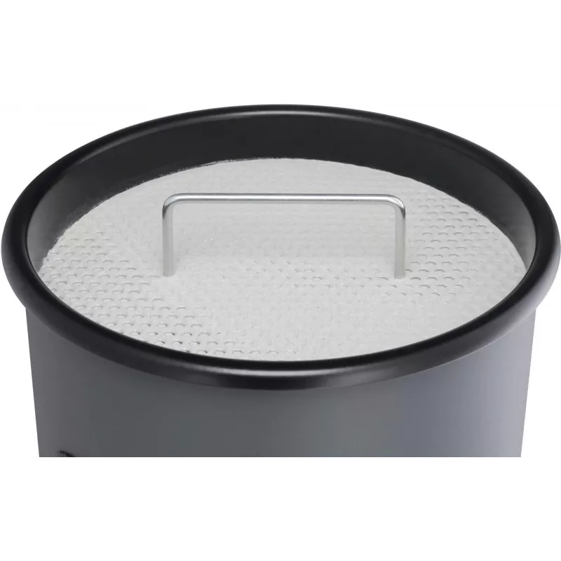 DURABLE Cestino portarifiuti in metallo 17L rotondo con posacenere, nero 333001