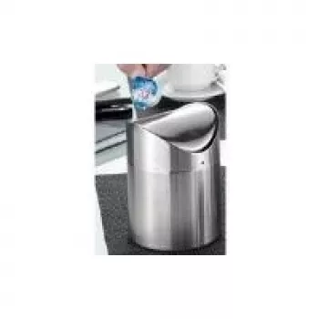 Esmeyer Swing cestino da tavolo, acciaio inox spazzolato, altezza 170 mm, diametro 120 mm 400-1658