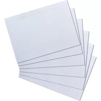 Herlitz schede cartacee DIN A4, a righe, bianche, 170 g/m², senza legno, rigatura blu, su entrambi i lati (10621282)