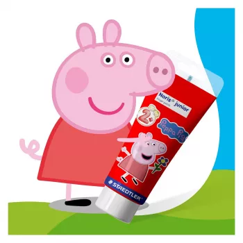 STAEDTLER Noris junior Peppa Pig colori a dita, 4 x 150 ml, da 2 anni 8814 L1