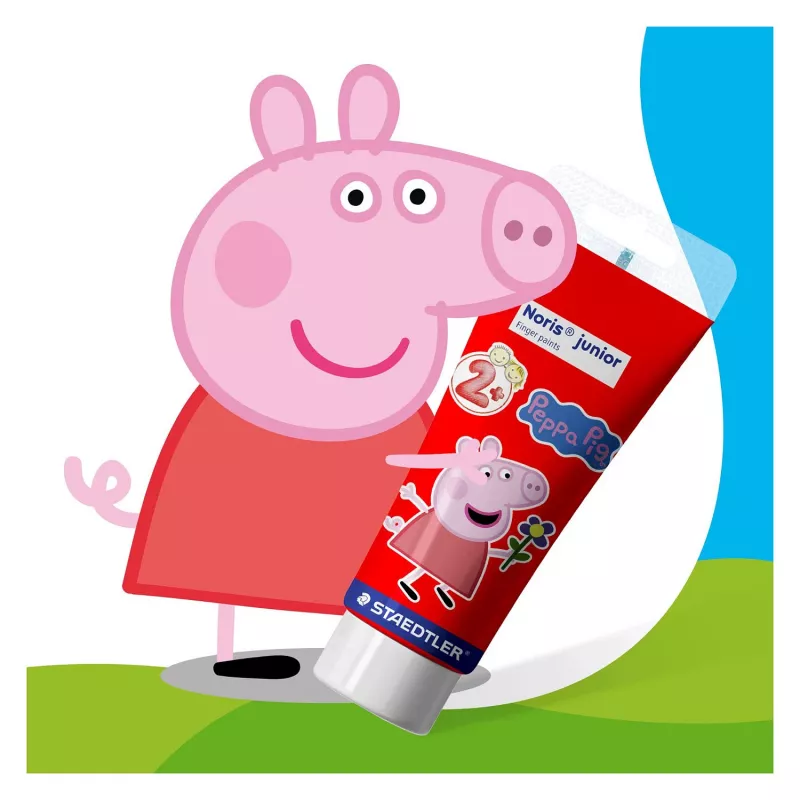STAEDTLER Noris junior Peppa Pig colori a dita, 4 x 150 ml, da 2 anni 8814 L1