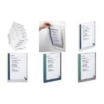 DURABLE CLICK SIGN A4 cartello per porta verticale, cornice argento, antiriflesso, montaggio a vite 486702