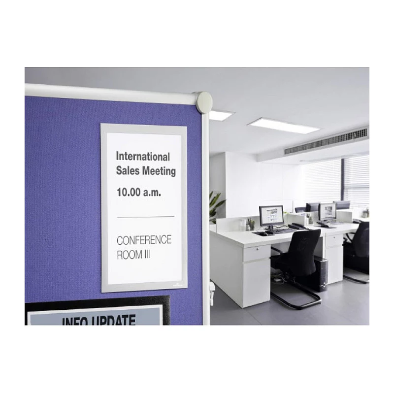 DURABLE DURAFRAME GRIP A4 cornice informativa, autoadesiva, nera, 1 pz. 496823