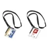 DURABLE 820758 Portabadge trasparenti con clip e spilla, confezione da 10