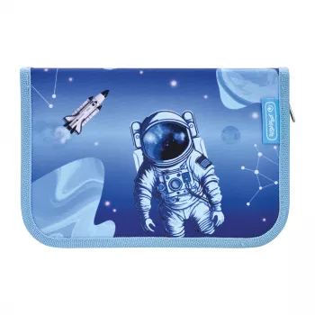 herlitz Cosmic Explorer Astuccio portapenne, 31 pezzi, poliestere, 205 x 140 x 38 mm, 2 ante, design spazio 400197095