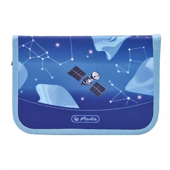herlitz Cosmic Explorer Astuccio portapenne, 31 pezzi, poliestere, 205 x 140 x 38 mm, 2 ante, design spazio 400197095