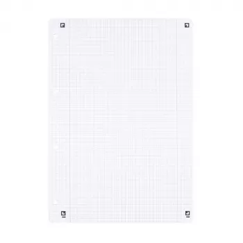 Oxford Carta di ricambio A4 a quadretti, 50 fogli, 4 fori, rigatura 28 400131584