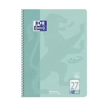 OXFORD Blocco notes TOUCH a quadretti con margine A4, 80 fogli, 90 g/m², colori assortiti 400196079