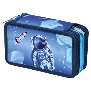 Herlitz TriCase Cosmic Explorer Astuccio portapenne 31 pezzi, poliestere, 3 scomparti, 3 cerniere 400197093
