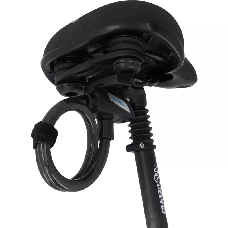 FISCHER Supporto per lucchetto da bicicletta per foderi del sellino, universale, plastica nera, 1 pezzo (85913)