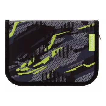 Herlitz Wild Panther Astuccio portapenne completo, 31 pezzi, poliestere, 205 x 140 x 38 mm, 2 ante 400205912
