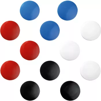 herlitz Magneti rotondi, 30 mm, colori assortiti, 6 pezzi, forza di adesione 15 g 997254