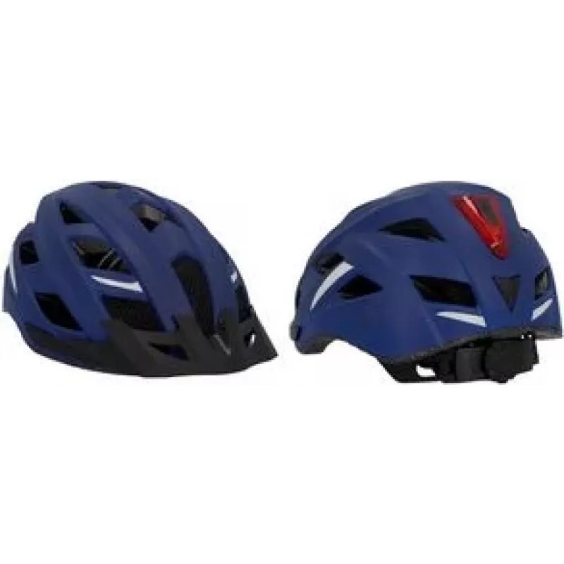 FISCHER Urban Plus Boston Casco per bicicletta L/XL con luce posteriore LED 50632