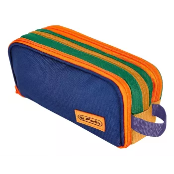 Herlitz Astuccio portapenne doppio Neon Uni colori assortiti poliestere, 2 scomparti con cerniera, 1 pezzo 400206618
