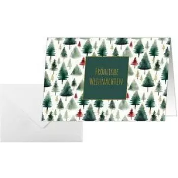 Biglietto di auguri SIGEL Little Pines, 115 x 170 mm per getto d'inchiostro/laser/fotocopiatrice, cartoncino lucido 220 g/m², 1 pezzo (DS644)
