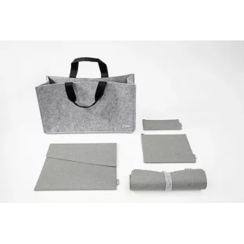 SIGEL BAB01 Desk Sharing Bag Basic L, grigio chiaro, bundle da 5