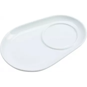 Ritzenhoff & Breker BIANCO sottobicchieri ovali in porcellana, 125 x 180 x 20 mm, bianco, 6 pezzi 425895