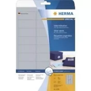 HERMA SuperPrint LaserCopy etichette in pellicola argentata 29,6 x 63,5 mm 675 etichette 4098