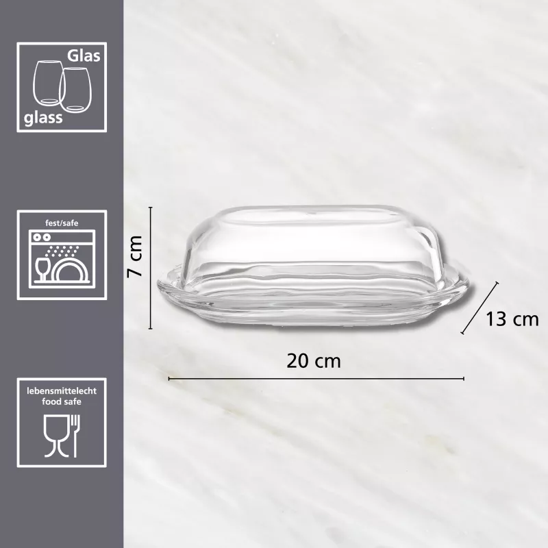 Ritzenhoff & Breker STYLE burriera in vetro con coperchio 190x130x70 mm 812022