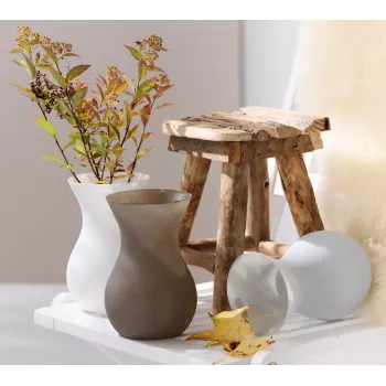 Ritzenhoff & Breker ANNALENA vaso portafiori in vetro grigio opaco conico, 180 mm 816723