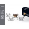Ritzenhoff & Breker BARISTA set cappuccino, 4 pezzi, vetro trasparente, tazze 220 ml, lavabili in lavastoviglie 822021