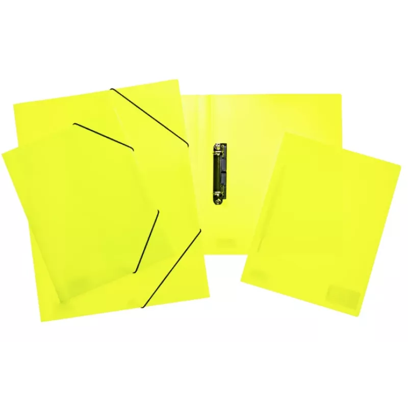 HERMA raccoglitore ad anelli A4 2 anelli neon giallo trasparente dorso 25 mm 19710