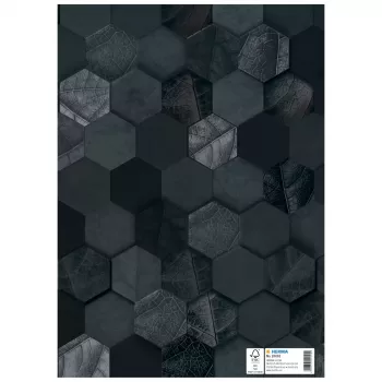 HERMA copertina X per quaderni, cartoncino, DIN A4, nero, superficie pregiata, campo per etichetta, 10 pezzi (20091)