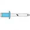GESIPA Rivetti ciechi acciaio inox A2 5x8 mm testa tonda piatta campo di serraggio 2-4 mm (6330924) 6330924 LEGIERUNGSZUSCHL