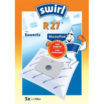 Melitta Swirl R 27 MicroPor sacchetti per aspirapolvere, confezione da 5 170654