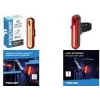 FISCHER FAHRRAD Luce posteriore LED per bici, ricaricabile, nero/rosso 50089:FISCHER