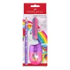 Faber-Castell Einhorn set di scrittura Jumbo, viola, 3 pezzi, mina 3 mm, forma triangolare ergonomica 111528