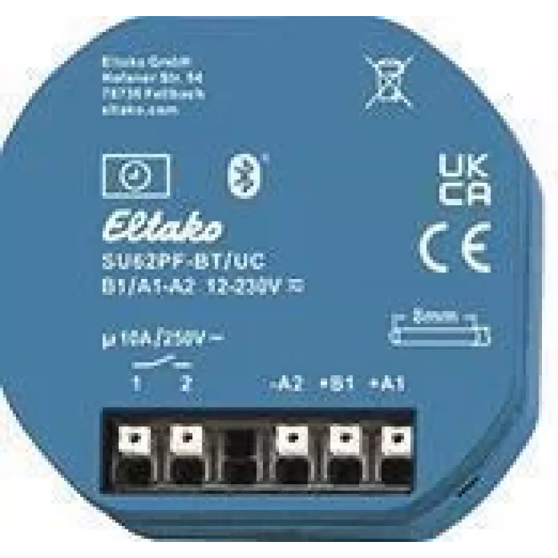 Eltako timer a 1 canale con contatto libero da potenziale SU62PF-BT/UC, Bluetooth, 16A 30062006