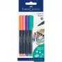 Faber-Castell set di pennarelli Creative con 4 pezzi, inchiostro a base acqua, inodore, resistente allo sbavamento, colori assortiti 160704