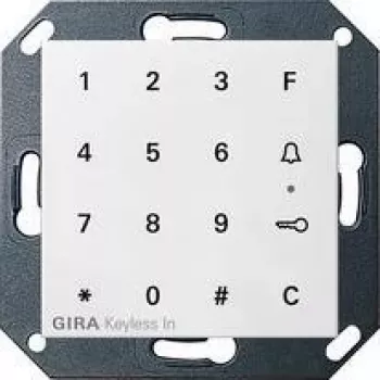 GIRA 260503 tasto con simbolo luce per System 55, bianco puro