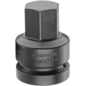 GEDORE chiave a bussola esagonale per avvitatore a impulsi con attacco 1 pollice 27 mm, lunghezza 60 mm, fosfatata 1956582