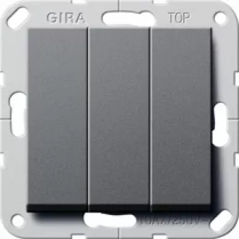 GIRA 283228 System 55 interruttore a bilanciere bipolare 10AX 250V antracite