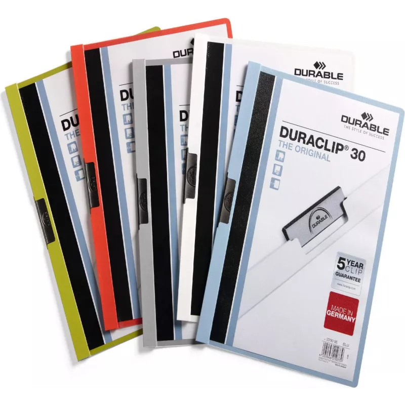 DURABLE DURACLIP 30 A4 clip a molla blu (confezione da 25) 220057