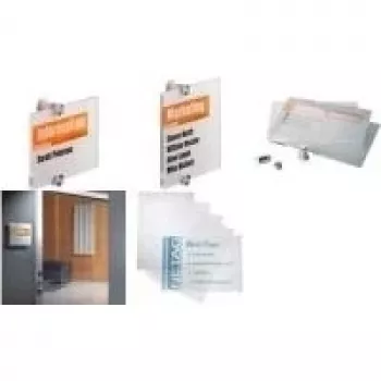 DURABLE CRYSTAL SIGN A3 pellicole di ricambio per targhette da porta, 10 fogli, trasparente 483619