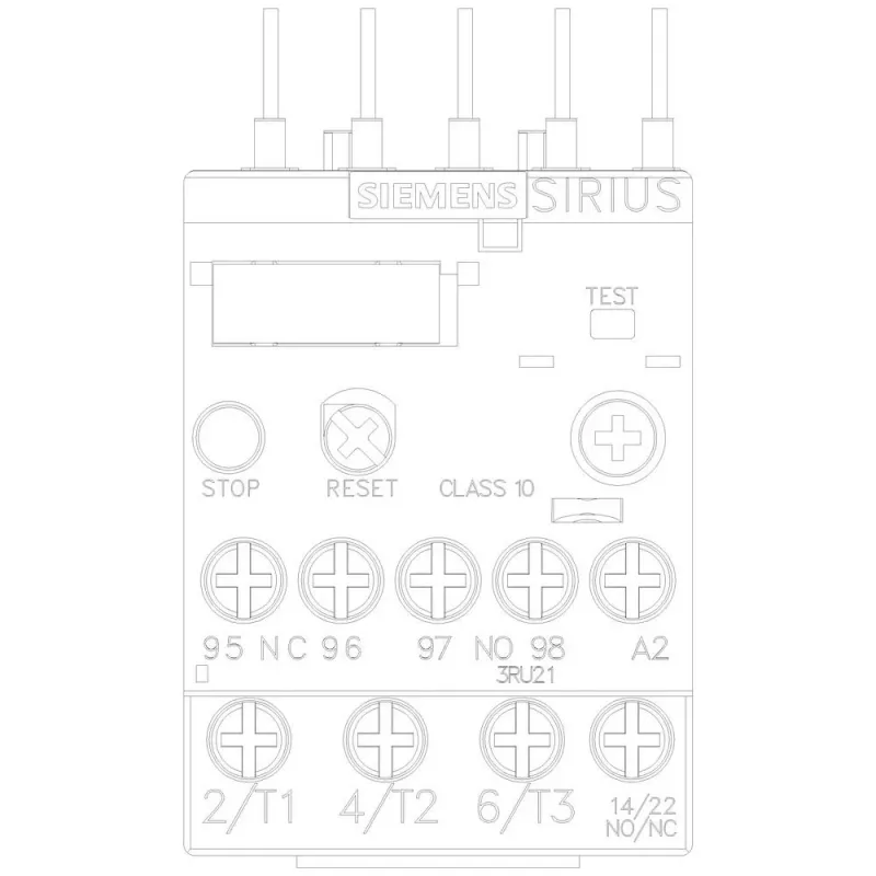 SIEMENS SIRIUS 3RU21 protezione termica da sovraccarico 1,8-2,5A S00 morsetti a vite 3RU21161CB0
