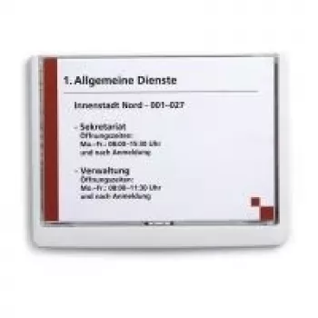 DURABLE CLICK SIGN A5 cartello per porta formato orizzontale, cornice argento, copertura parasole, 1 pz 486602