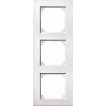 Merten System M cornice di copertura 3 posti, bianco attivo lucido, incasso 488319