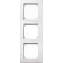 Merten System M cornice di copertura 3 posti, bianco attivo lucido, incasso 488319